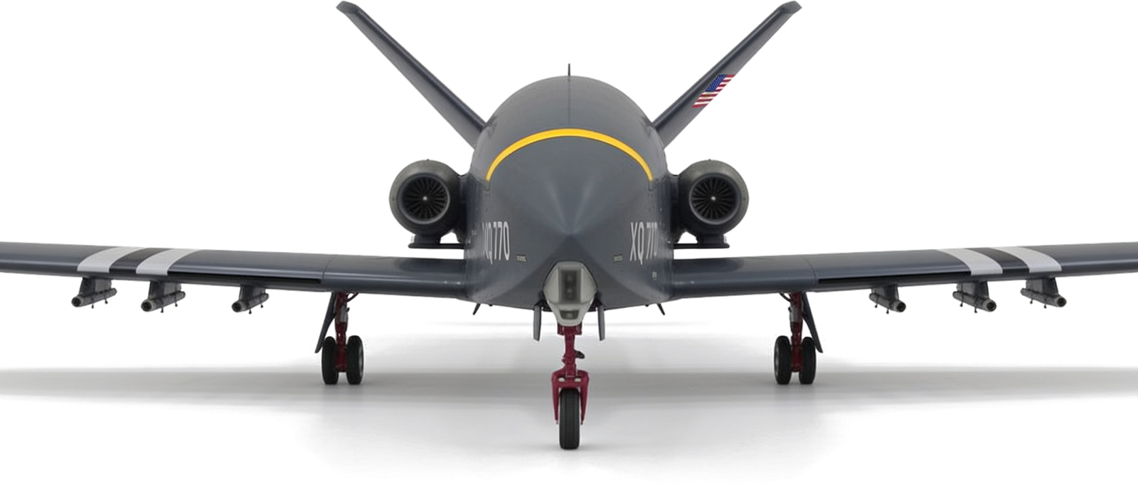 XQ 770 jet-class combat UAV, front view