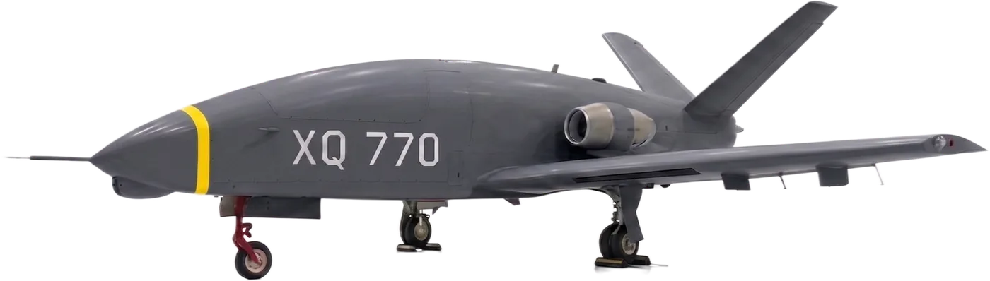 XQ 770 Freedom Fighter unmanned combat aircraft, side profile